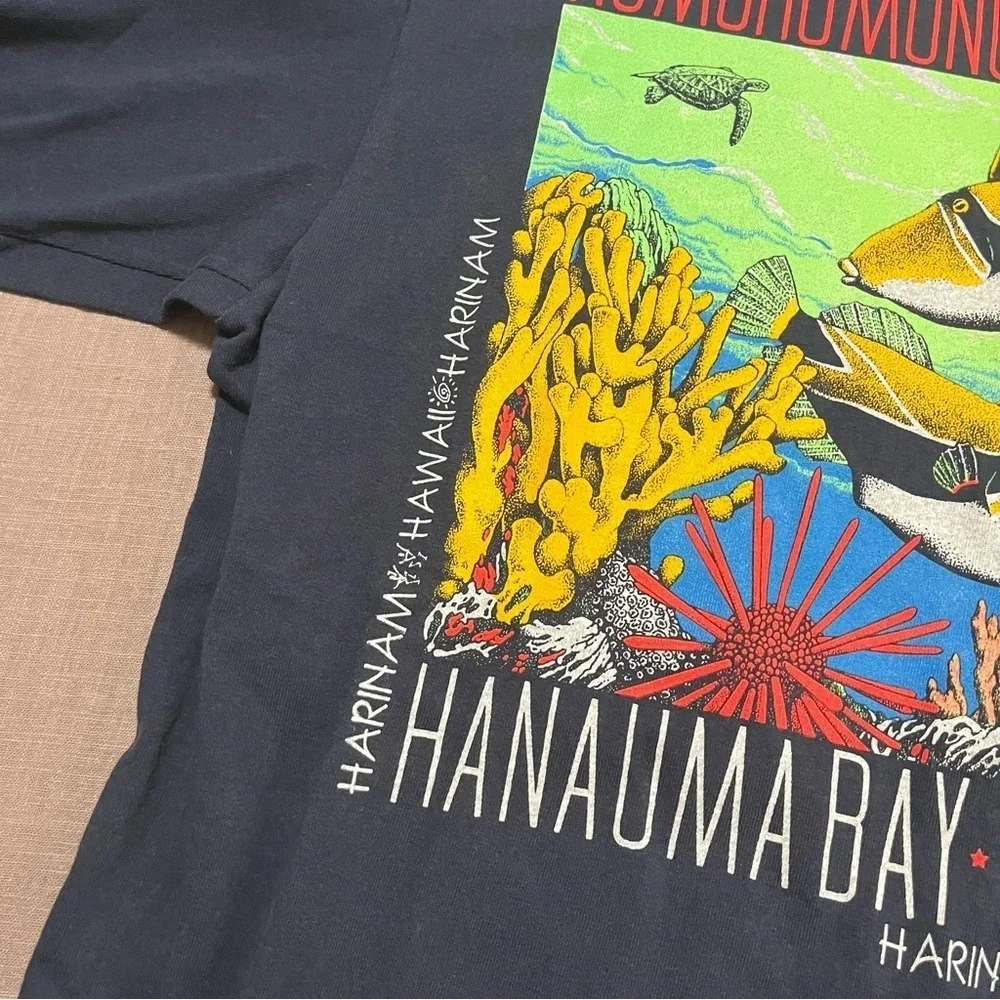 1992 Single Stitch Oahu Hawaii National Fish Vintage Shirt Size Large Made n USA